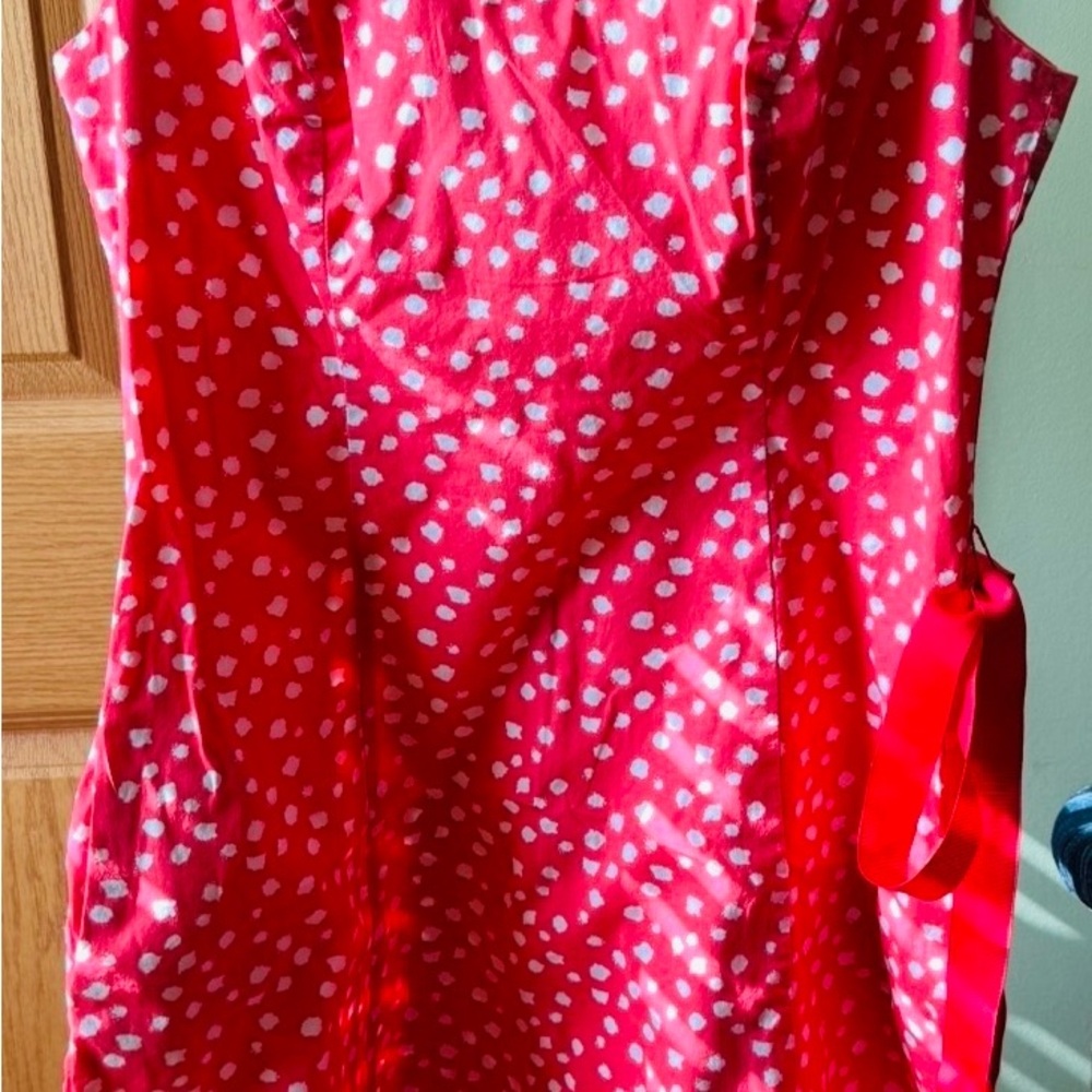 Robbie Bee Red Floral Accent Dress